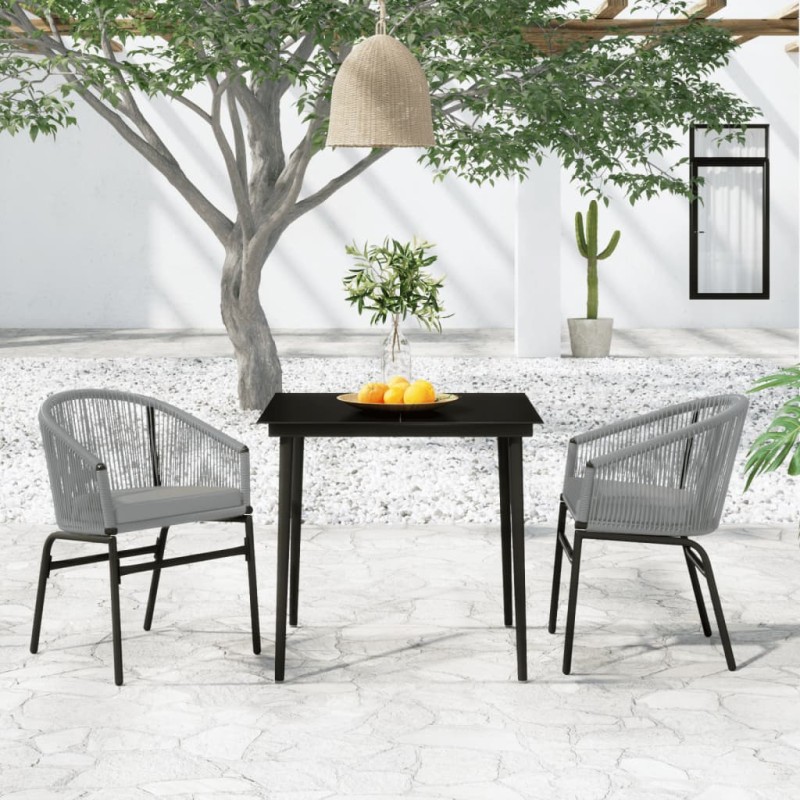 Set Mobili da Pranzo per Giardino 3 pz Antracite Set Mobili da Pranzo per Giardino 3 pz Antracite