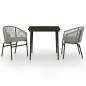 Set Mobili da Pranzo per Giardino 3 pz Antracite Set Mobili da Pranzo per Giardino 3 pz Antracite