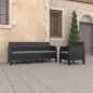 Set Divani da Giardino 2 pz con Cuscini in Rattan PP Antracite Set Divani da Giardino 2 pz con Cuscini in Rattan PP Antracite