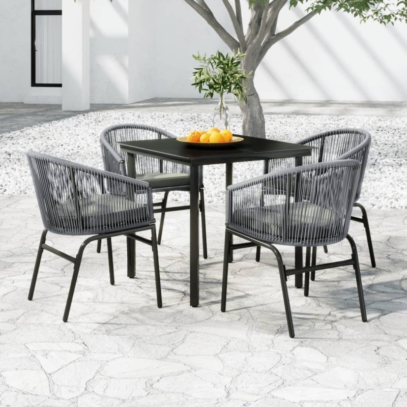 Set Mobili da Pranzo per Giardino 5 pz Antracite Set Mobili da Pranzo per Giardino 5 pz Antracite
