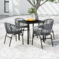 Set Mobili da Pranzo per Giardino 5 pz Antracite Set Mobili da Pranzo per Giardino 5 pz Antracite