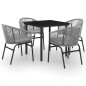 Set Mobili da Pranzo per Giardino 5 pz Antracite Set Mobili da Pranzo per Giardino 5 pz Antracite