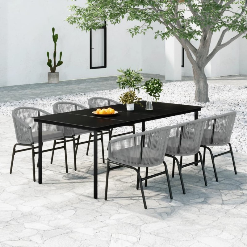 Set Mobili da Pranzo da Giardino 7 pz Antracite