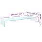 Supporto TV / Rialzo Monitor in Vetro Verde 100x30x13 cm