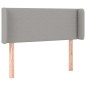 Testiera ad Orecchio Grigio Chiaro 83x16x78/88 cm in Tessuto