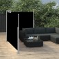 Tenda da Sole Laterale Retrattile Nera 100x600 cm Tenda da Sole Laterale Retrattile Nera 100x600 cm