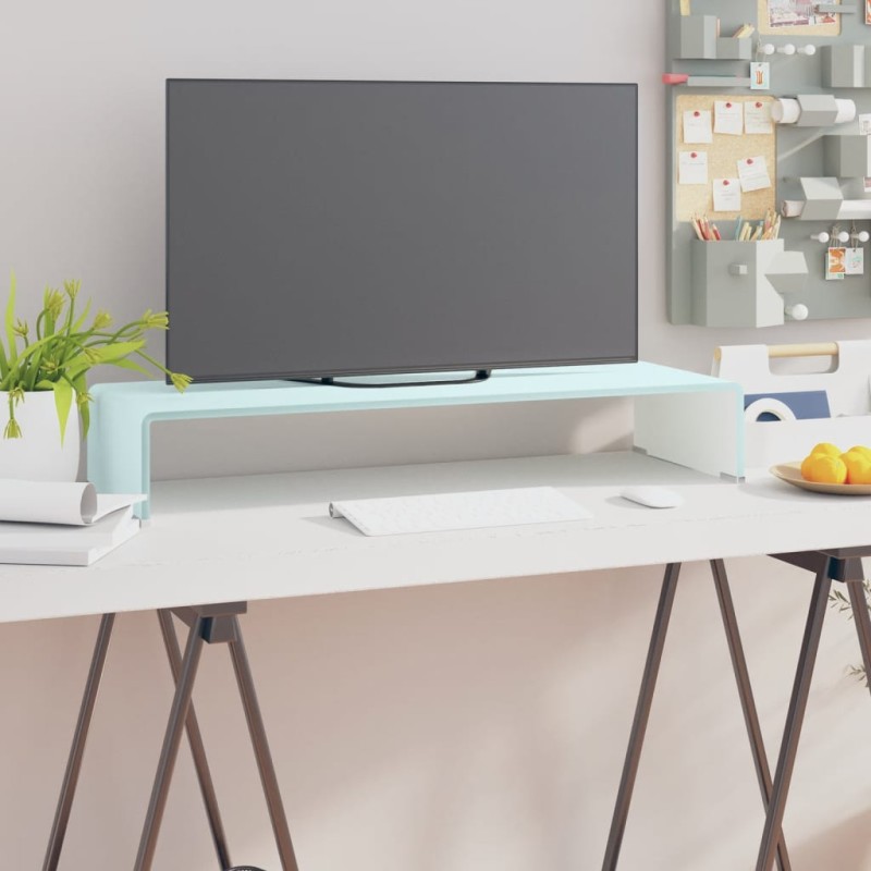 Supporto TV / Rialzo Monitor in Vetro Verde 80x30x13 cm Supporto TV / Rialzo Monitor in Vetro Verde 80x30x13 cm