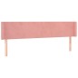 Testiera ad Orecchio Rosa 183x16x78/88 cm in Velluto Testiera ad Orecchio Rosa 183x16x78/88 cm in Velluto