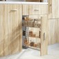 Cestino da Cucina in Rete a 3 Livelli Argento 47x15,5x55,5 cm Cestino da Cucina in Rete a 3 Livelli Argento 47x15,5x55,5 cm