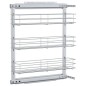 Cestino da Cucina in Rete a 3 Livelli Argento 47x15,5x55,5 cm Cestino da Cucina in Rete a 3 Livelli Argento 47x15,5x55,5 cm