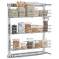 Cestino da Cucina in Rete a 3 Livelli Argento 47x15,5x55,5 cm Cestino da Cucina in Rete a 3 Livelli Argento 47x15,5x55,5 cm
