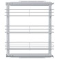 Cestino da Cucina in Rete a 3 Livelli Argento 47x15,5x55,5 cm Cestino da Cucina in Rete a 3 Livelli Argento 47x15,5x55,5 cm