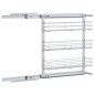 Cestino da Cucina in Rete a 3 Livelli Argento 47x15,5x55,5 cm Cestino da Cucina in Rete a 3 Livelli Argento 47x15,5x55,5 cm