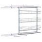 Cestino da Cucina in Rete a 3 Livelli Argento 47x15,5x55,5 cm Cestino da Cucina in Rete a 3 Livelli Argento 47x15,5x55,5 cm
