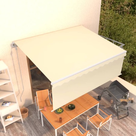 Tenda da Sole Retrattile Automatica con Parasole 4x3m Crema