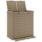 vidaXL Cestino Rifiuti Esterno Marrone Chiaro 78x41x86cm Polipropilene vidaXL Cestino Rifiuti Esterno Marrone Chiaro 78x41x86cm Polipropilene