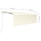 Tenda da Sole Retrattile Automatica con Parasole 4x3m Crema Tenda da Sole Retrattile Automatica con Parasole 4x3m Crema