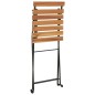 Sedie Pieghevoli da Bistrò 2 pz Legno Massello Teak e Acciaio Sedie Pieghevoli da Bistrò 2 pz Legno Massello Teak e Acciaio