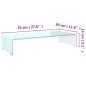 Supporto TV / Rialzo Monitor in Vetro Verde 70x30x13 cm Supporto TV / Rialzo Monitor in Vetro Verde 70x30x13 cm