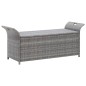 vidaXL Cassapanca con Cuscino Grigia 138 cm in Polyrattan vidaXL Cassapanca con Cuscino Grigia 138 cm in Polyrattan