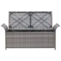 vidaXL Cassapanca con Cuscino Grigia 138 cm in Polyrattan vidaXL Cassapanca con Cuscino Grigia 138 cm in Polyrattan