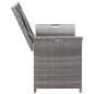 vidaXL Cassapanca con Cuscino Grigia 138 cm in Polyrattan vidaXL Cassapanca con Cuscino Grigia 138 cm in Polyrattan