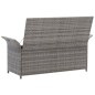 vidaXL Cassapanca con Cuscino Grigia 138 cm in Polyrattan vidaXL Cassapanca con Cuscino Grigia 138 cm in Polyrattan