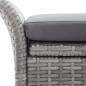 vidaXL Cassapanca con Cuscino Grigia 138 cm in Polyrattan vidaXL Cassapanca con Cuscino Grigia 138 cm in Polyrattan