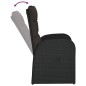 Sedie da Giardino Reclinabili 2 pz con Cuscini Polyrattan Nero Sedie da Giardino Reclinabili 2 pz con Cuscini Polyrattan Nero