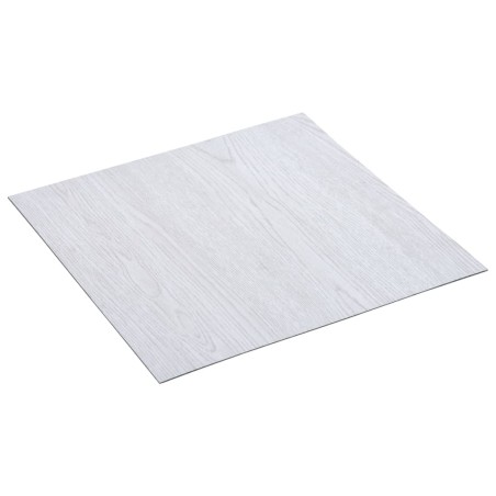 vidaXL Listoni per Pavimenti Autoadesivi in PVC 5,11 m² Bianchi 