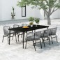 Set da Pranzo da Giardino 7 pz Grigio Set da Pranzo da Giardino 7 pz Grigio