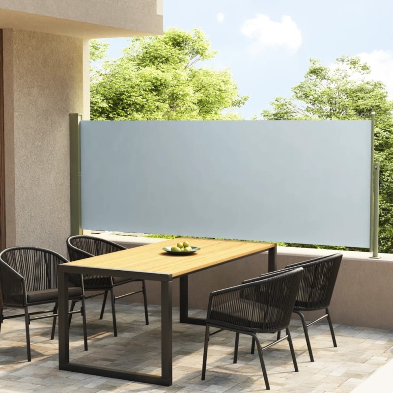 Tenda Laterale Retrattile per Patio 117x300 cm Grigia Tenda Laterale Retrattile per Patio 117x300 cm Grigia