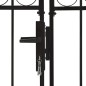 Cancello a Doppia Anta ad Arco in Acciaio 300x150 cm Nero Cancello a Doppia Anta ad Arco in Acciaio 300x150 cm Nero