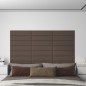 Pannelli Murali 12 pz Tortora 60x15 cm Tessuto 1,08 m² Pannelli Murali 12 pz Tortora 60x15 cm Tessuto 1,08 m²