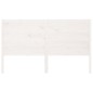 Testiera Bianca 141x4x100 cm in Legno Massello di Pino Testiera Bianca 141x4x100 cm in Legno Massello di Pino