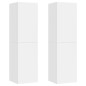 Mobili TV Bianchi 2 pz 30,5x30x110 cm in Truciolato Mobili TV Bianchi 2 pz 30,5x30x110 cm in Truciolato