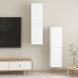 Mobili TV Bianchi 2 pz 30,5x30x110 cm in Truciolato Mobili TV Bianchi 2 pz 30,5x30x110 cm in Truciolato