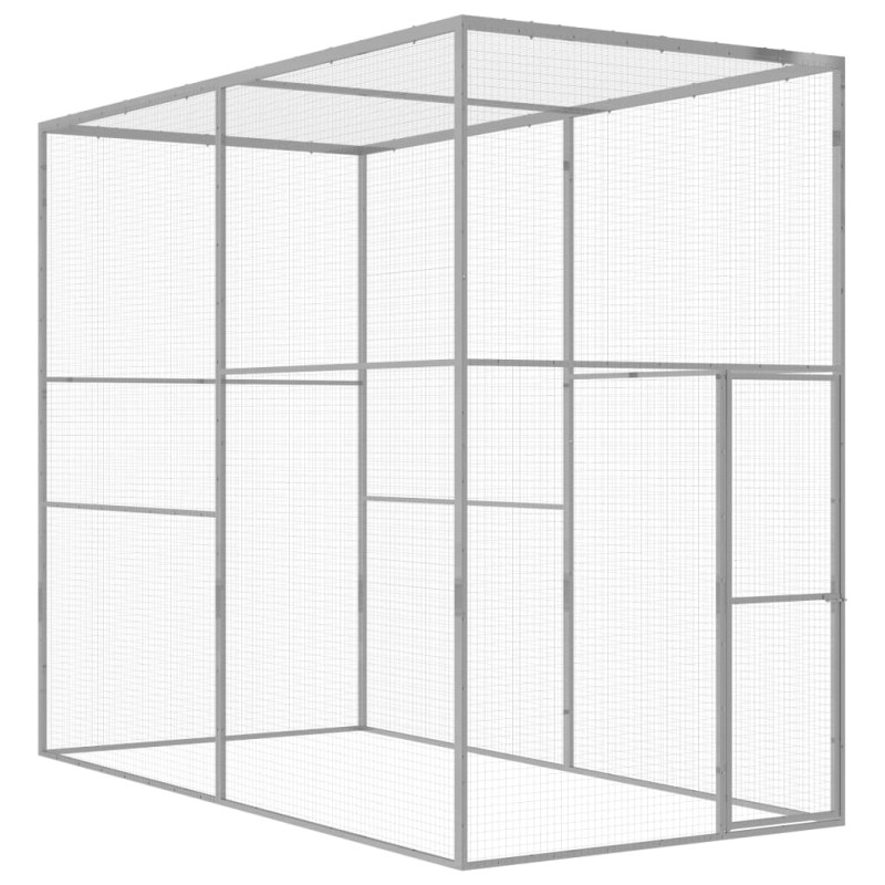 Gabbia per Gatti 3x1,5x2,5 m in Acciaio Zincato Gabbia per Gatti 3x1,5x2,5 m in Acciaio Zincato