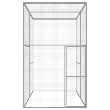 Gabbia per Gatti 3x1,5x2,5 m in Acciaio Zincato