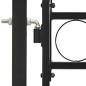 Cancello a Doppia Anta ad Arco in Acciaio 300x175 cm Nero Cancello a Doppia Anta ad Arco in Acciaio 300x175 cm Nero