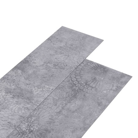 vidaXL Listoni Pavimento in PVC 4,46 m² 3mm Autoadesivi Grigio Cemento