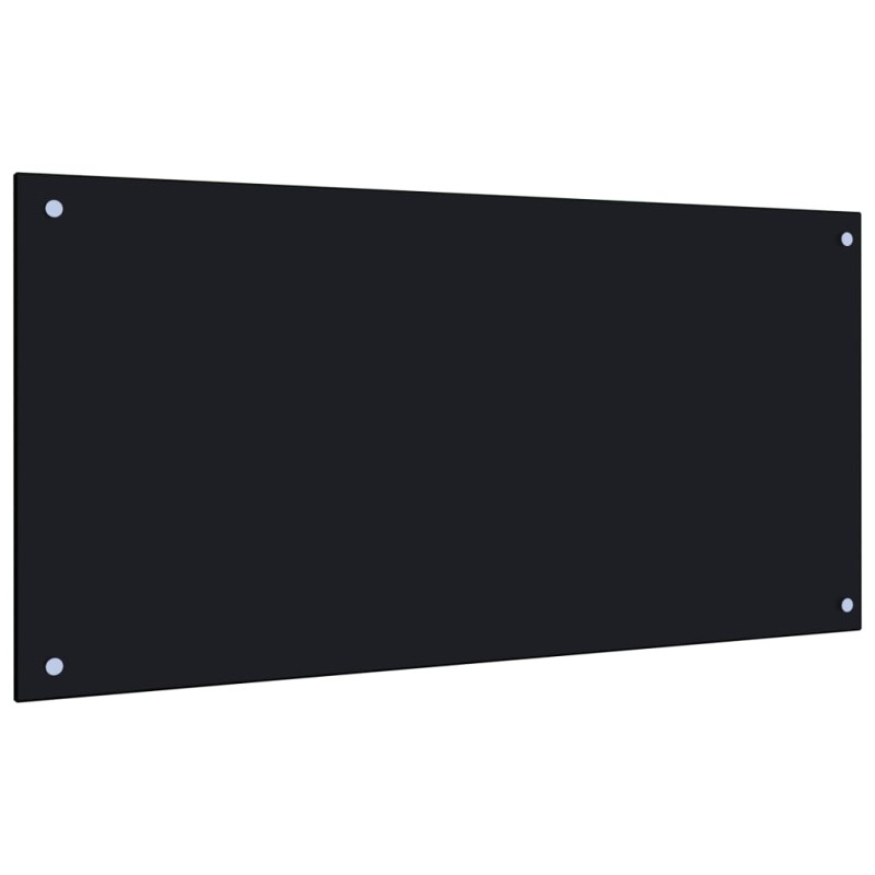 Paraschizzi per Cucina Nero 100x50 cm in Vetro Temperato Paraschizzi per Cucina Nero 100x50 cm in Vetro Temperato