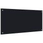 Paraschizzi per Cucina Nero 100x50 cm in Vetro Temperato Paraschizzi per Cucina Nero 100x50 cm in Vetro Temperato