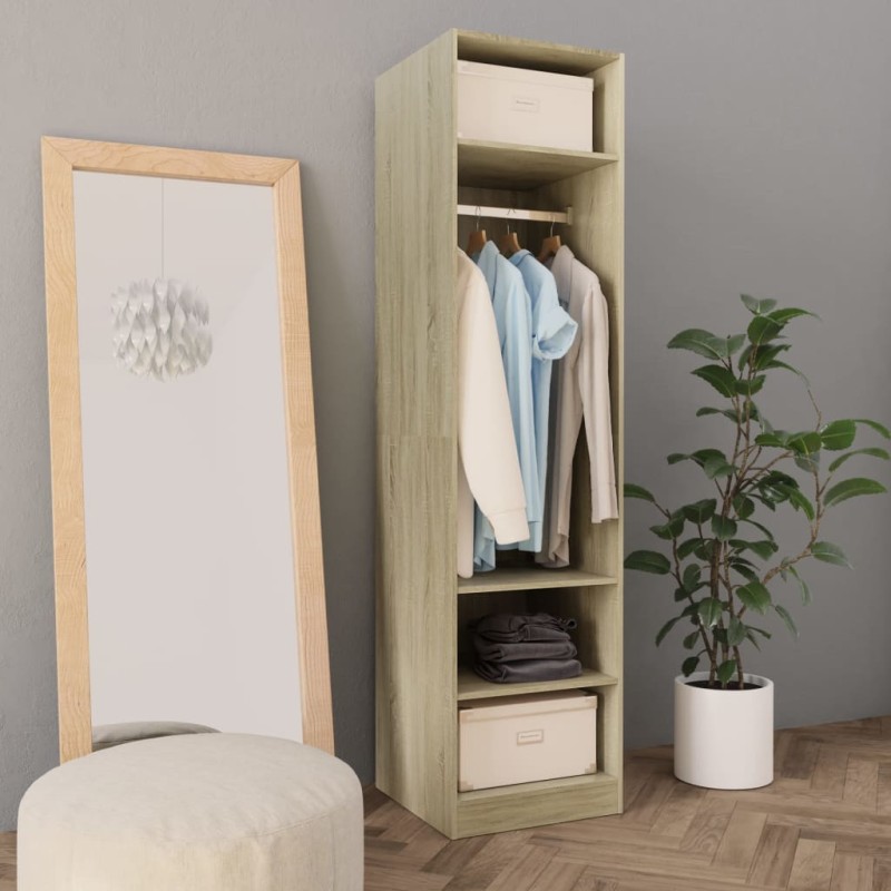 Armadio Rovere Sonoma 50x50x200 cm in Truciolato Armadio Rovere Sonoma 50x50x200 cm in Truciolato