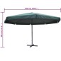 Ombrellone verde in alluminio 500 cm Ombrellone verde in alluminio 500 cm