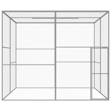 vidaXL Gabbia per Gatti 3x3x2,5 m in Acciaio Zincato