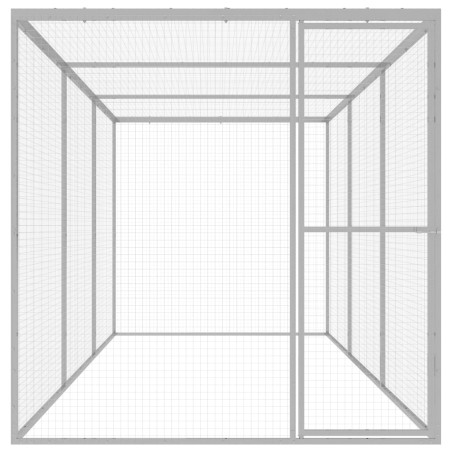 Gabbia per Gatti 4,5x1,5x1,5 m in Acciaio Zincato
