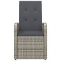 Sedie da Giardino Reclinabili 2 pz e Cuscini Polyrattan Grigio Sedie da Giardino Reclinabili 2 pz e Cuscini Polyrattan Grigio