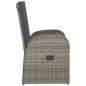 Sedie da Giardino Reclinabili 2 pz e Cuscini Polyrattan Grigio Sedie da Giardino Reclinabili 2 pz e Cuscini Polyrattan Grigio