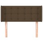 Testiera ad Orecchio Marrone Scuro 103x16x78/88 cm in Tessuto